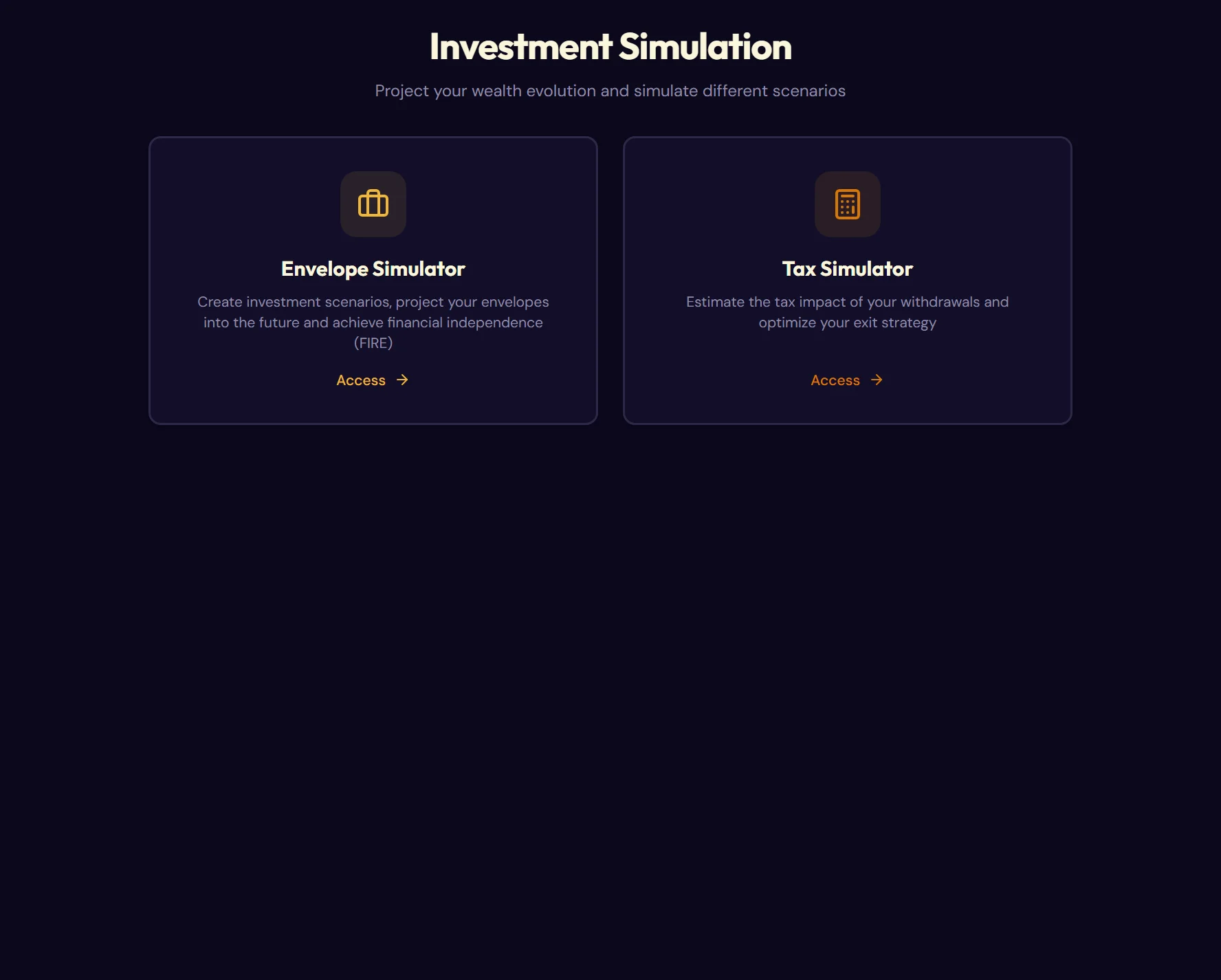 The simulations home page